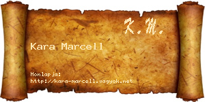 Kara Marcell névjegykártya